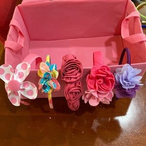 5 PCS Pink Purple Big Flower Headbands